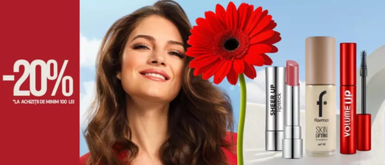 Catalog Flormar Mediaș | -20% LA ACHIZITII DE MINIM 100 LEI | 2026-09-18T00:00:00.000Z - 2026-09-30T00:00:00.000Z