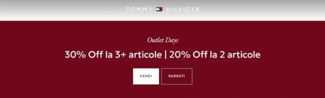 Catalog Tommy Hilfiger | Outlet Days | 2026-09-24T00:00:00.000Z - 2026-09-28T00:00:00.000Z
