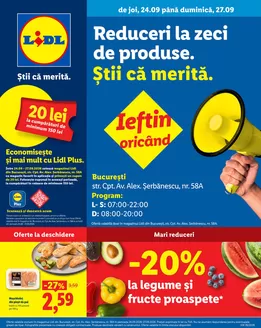 Catalog Lidl | de joi 24.09 până duminică 27.09 | 2026-09-24T00:00:00.000Z - 2026-09-27T00:00:00.000Z