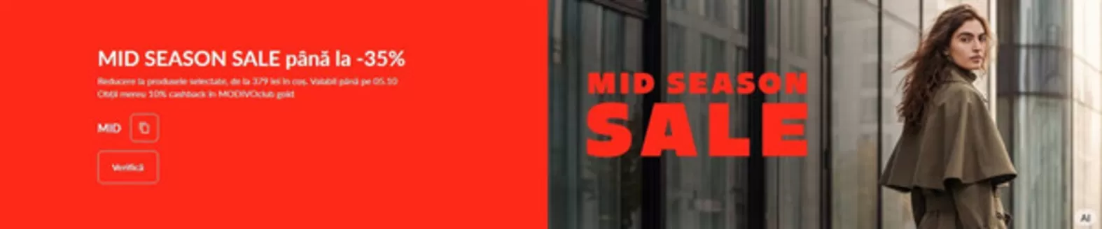 Catalog Modivo | MID SEASON SALE până la -35% | 2026-09-28T00:00:00.000Z - 2026-10-05T00:00:00.000Z