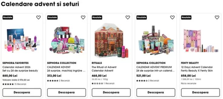 Catalog Sephora | Calendare advent si seturi | 2026-10-05T00:00:00.000Z - 2026-10-08T00:00:00.000Z