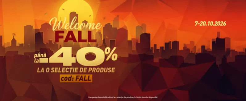 Catalog Buzz Brașov | Welcome Fall până la -40% | 2026-10-16T00:00:00.000Z - 2026-10-20T00:00:00.000Z