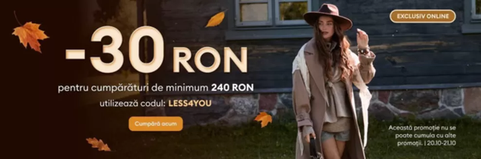 Catalog Sinsay | -30 Ron pentru cumpărături de minimum 240 Ron | 2026-10-20T00:00:00.000Z - 2026-10-21T00:00:00.000Z