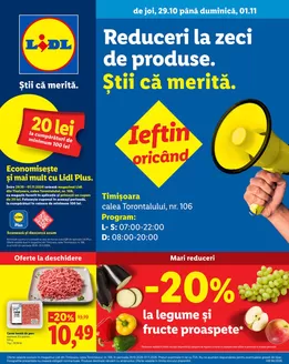 Catalog Lidl Deva | de joi 29.10 până duminică 01.11 | 2026-10-29T00:00:00.000Z - 2026-11-01T00:00:00.000Z
