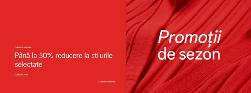 Catalog C&A | Până la 50% reducere la stilurile selectate | 2026-10-23T00:00:00.000Z - 2026-10-28T00:00:00.000Z