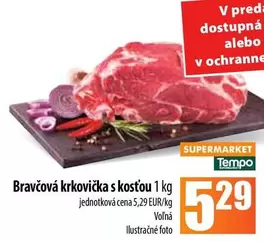 Bravčová krkovička s kosťou 1 kg