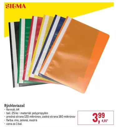 Sigma - Rýchloviazač