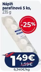 Náplň parafínová