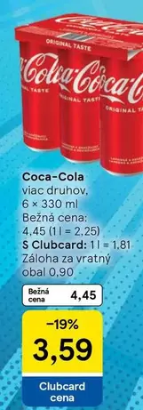 Coca Cola - sladový nápoj