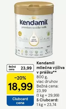 mliečna výživa v prášku