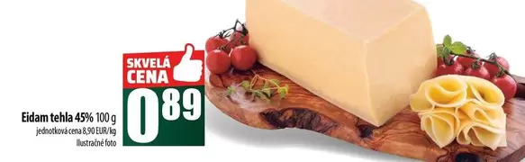 Eidam tehla 45% 100 g