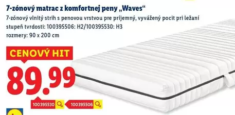 7-zónový matrac z komfortnej peny „Waves"