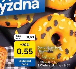 Donut oranžový Halloween