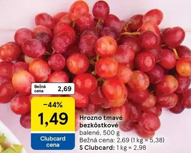 Hrozno tmavé bezkôstkové