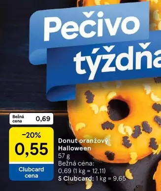 Donut oranžový Halloween