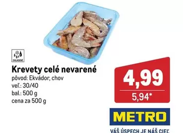 Krevety celé nevarené