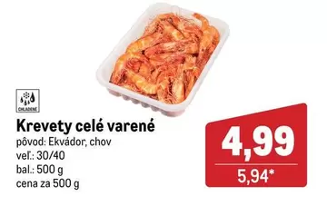 Krevety celé varené