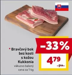 Bravčový bok bez kosti s kožou