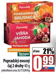 ovocný čaj 2 druhy