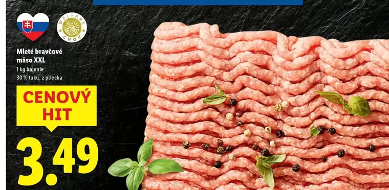 Mleté bravčové mäso XXL