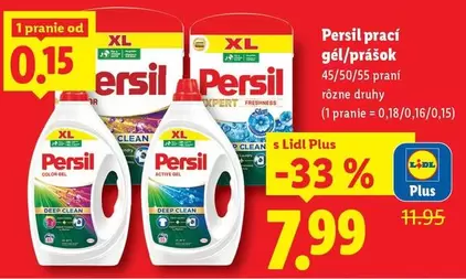 prací gél/prášok