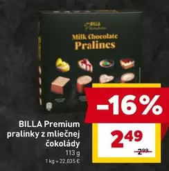 pralinky z mliečnej čokolády