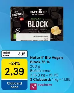 Bio Vegan Block 75 %