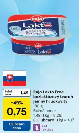 Lakto Free bezlaktózový tvaroh jemný hrudkovitý