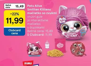 Smitten Kittens mačiatko so zvukmi vnútri gule