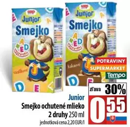 Smejko ochutené mlieko