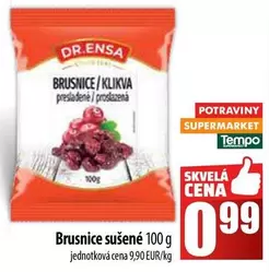 Brusnice sušené