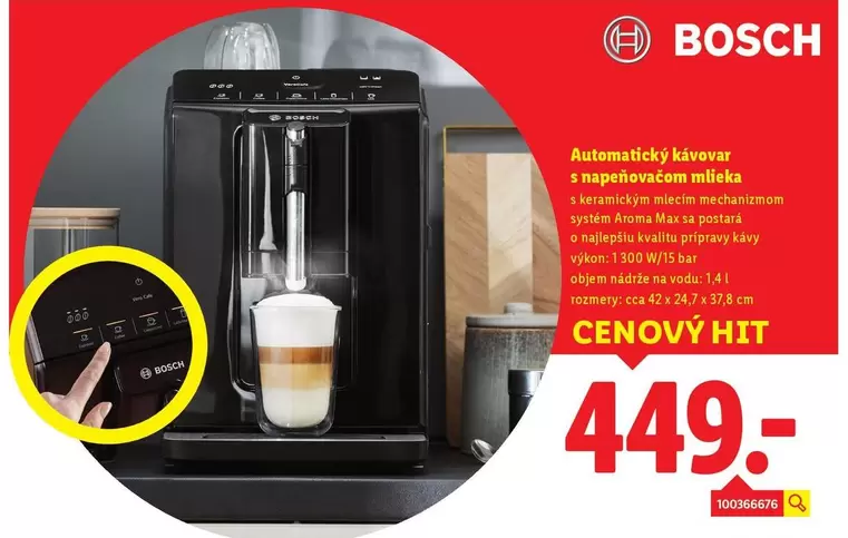 Bosch - Automatický kávovar s napěňovačem mléka