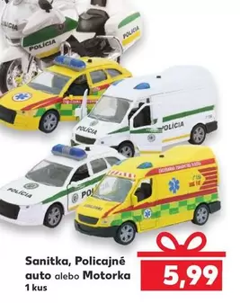 Sanitka, Policajné auto alebo Motorka