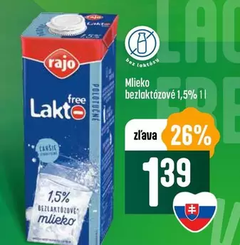 Mlieko bezlaktózové 1,5%