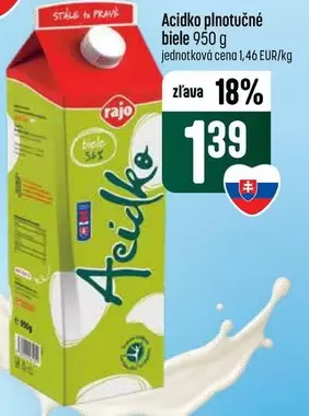 Acidko plnotučné biele