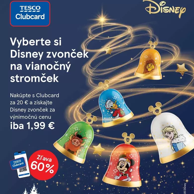 Disney - zvonček na vianočný stromček