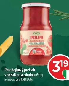 Paradajkový pretlak s bazalkou a cibuľou