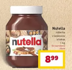 Nutella - nátierka z lieskovcov a kakaa