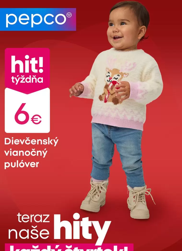 Dievčenský vianočný pulóver