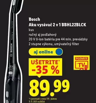Bosch - Aku vysávač 2 v 1 BBHL22BLCK