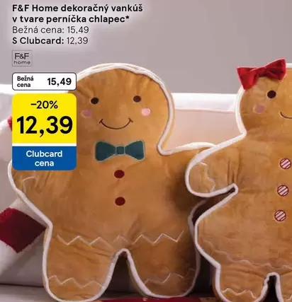 dekoračný vankúš v tvare perníčka chlapec