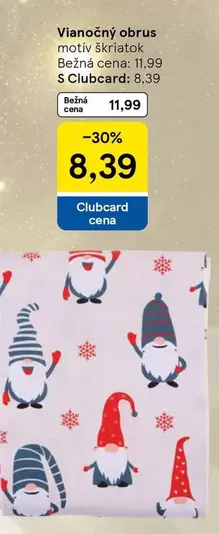 Vianočný obrus motiv škriatok