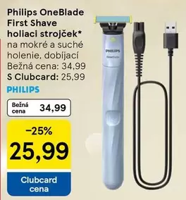OneBlade First Shave holiaci strojček*