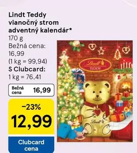 Teddy -  vianočný strom adventný kalendár