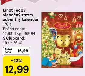 Teddy -  vianočný strom adventný kalendár