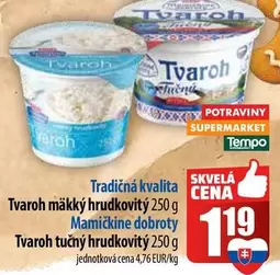 Tvaroh mäkký hrudkovitý, Tvaroh tučný hrudkovitý