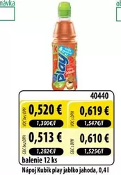 Nápoj Kubik play jablko jahoda