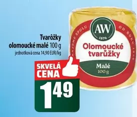 Tvarôžky olomoucké malé