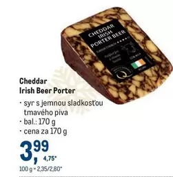 Cheddar Irish Beer Porter