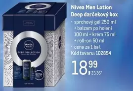 Nivea - Men Lotion Deep darčekový box